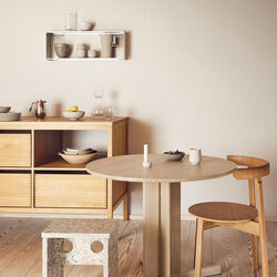 Trefoil Round Table, white oak, Form & Refine