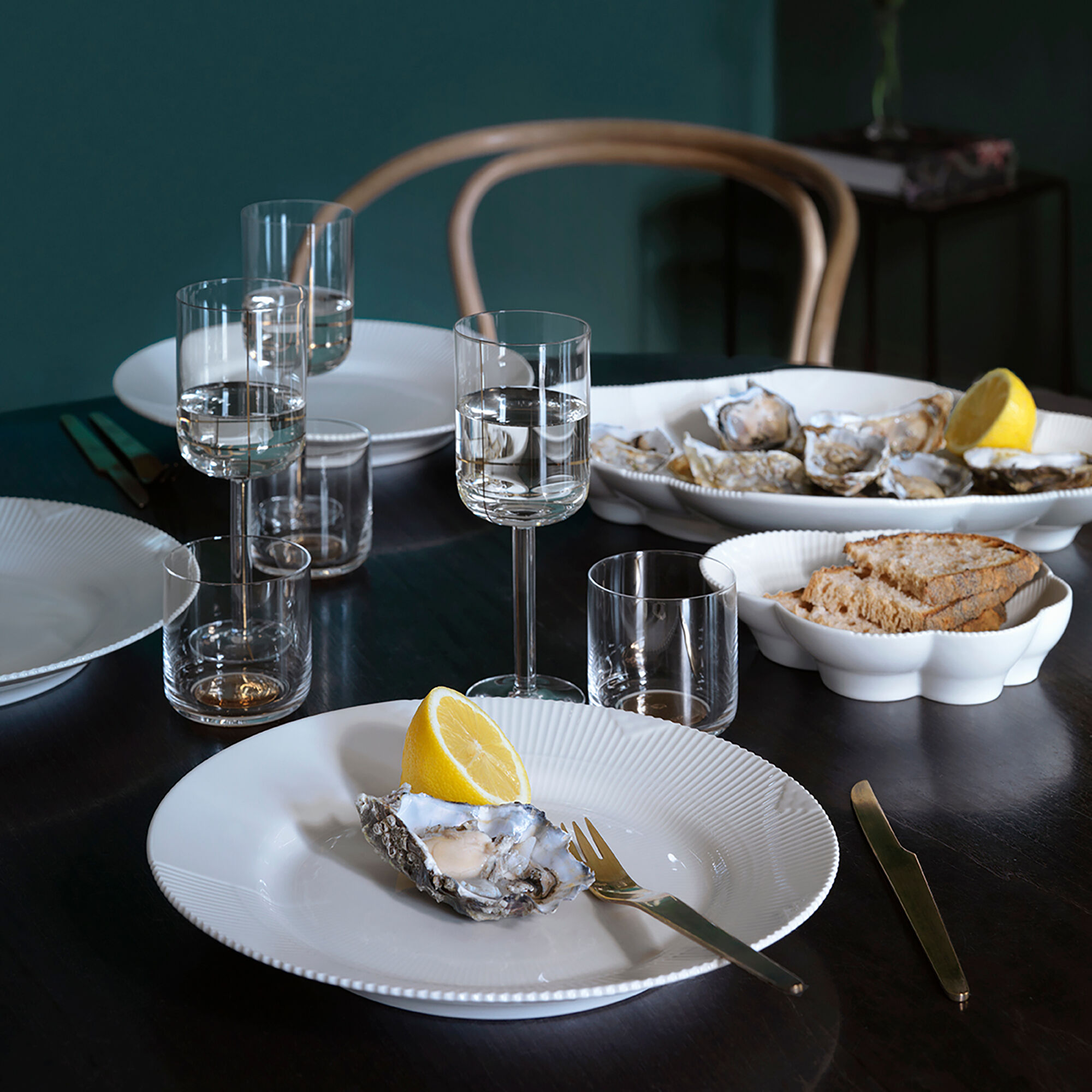 d.b. Pétillant Weiss LEDE DD様セット White Elements Dish 38.5 cm