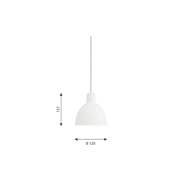 Toldbod 120 Pendant, white, Louis Poulsen