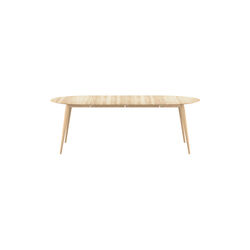 PLAYdinner Round Ø220 Dining Table with Extension incl. 2 Extension Leaves, soap treated oak PLAYdinner Round Ø220 Dining Table with Extension incl. 2 Extension Leaves, soap treated oak, Bruunmunch Furniture