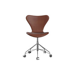 Series 7&trade; 3117 Fully Upholstered Office Chair, Grace Chestnut, Fritz Hansen