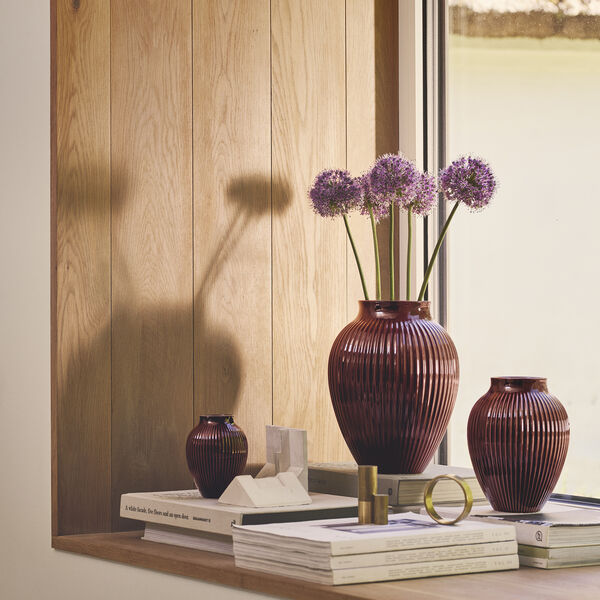 Knabstrup vase ripple, berry Knabstrup vase ripple, berry, Knabstrup Keramik