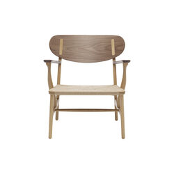 CH22 Lounge Chair, oiled oak/oiled walnut/natural, Carl Hansen & S&oslash;n