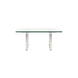 CH106 Coffe Table, clear/steel, Carl Hansen & Søn