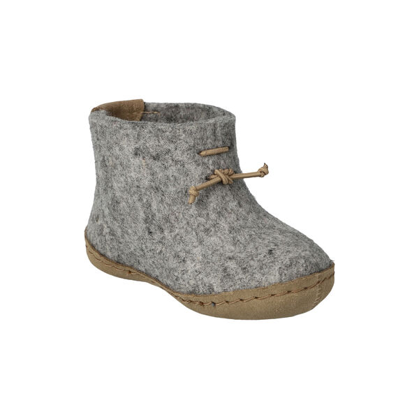 Felt Ankle Shoe Kids, grey, Glerups