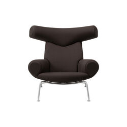 Wegner Ox Chair | Dark Brown | Lounge Chair + Ottoman, Fredericia Furniture