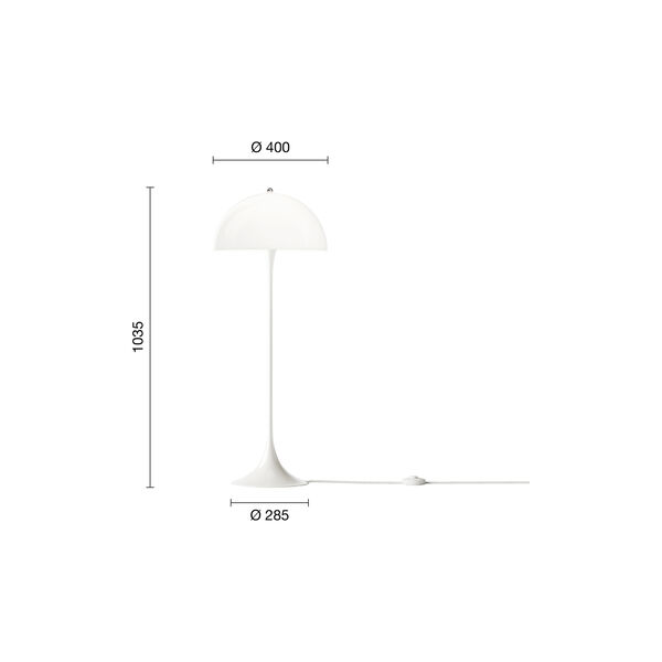 Panthella | &Oslash; 40 cm | Opal White | Floor Lamp, Louis Poulsen