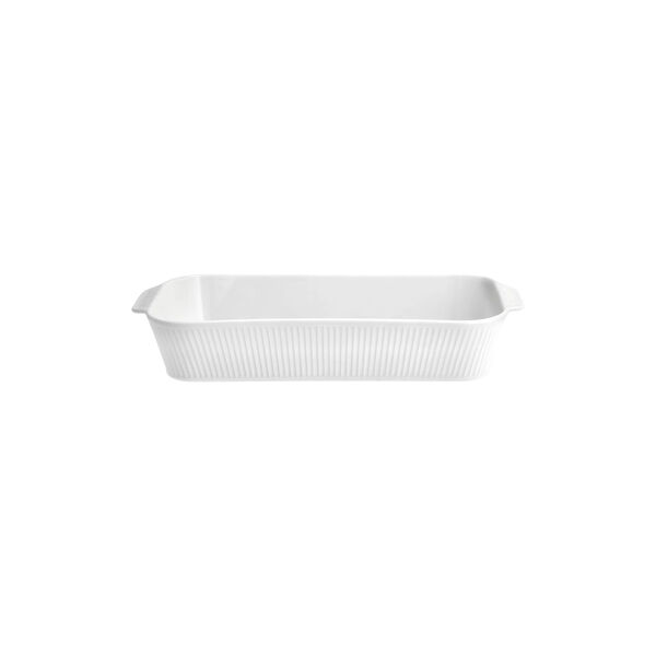 Pliss&eacute; Dish deep, white, Pillivuyt