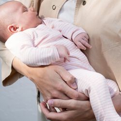 Newborn Stripe Suit | Orchid/Offwhite, Serendipity