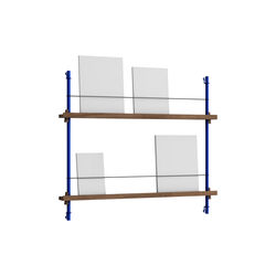 Magazine Shelving Small, smoked oak/deep blue, MOEBE