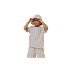 Ace Bucket Hat, stripe bluie, Konges Sløjd