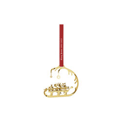 2025 Christmas Ornament Sleigh, gold, Georg Jensen