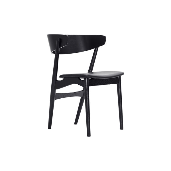 Sibast No 7 Dining Chair, black lacquered oak/black, Sibast Furniture
