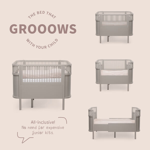 Sebra Bed Baby & Jr., Jetty Beige, Sebra