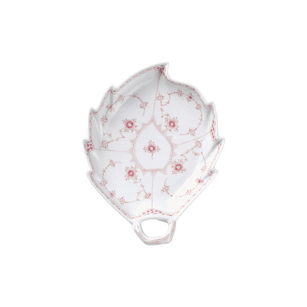 Coral Fluted Half Lace Leaf Dish 23 cm, Royal Copenhagen