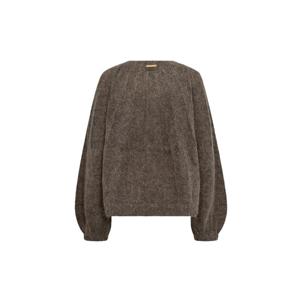 PD-Maddie LS Knit, black coffee melange, Pieszak