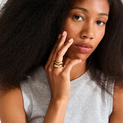 CALLAWAY rings 2-in-1 set, gold plated, Pilgrim