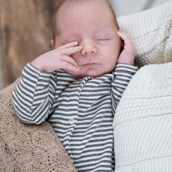Newborn Stripe Suit | Soil/Offwhite, Serendipity