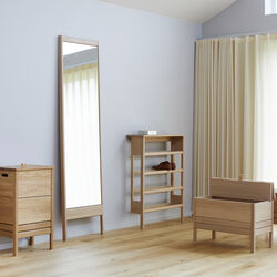 A Line Storage Bench, white oil oak, Form & Refine