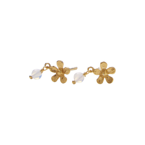 Moonstone Poppy Earsticks, gold plated, Pernille Corydon Jewellery