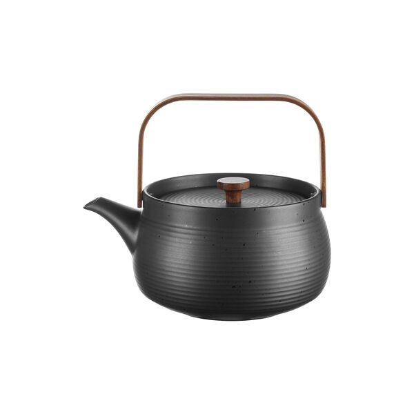 Teapot with wooden handle | 1,5 L | Black shiny, ASA Selection