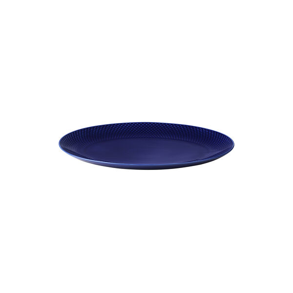 Rhombe Color Oval Serving Dish, dark blue, Lyngby Porcelæn