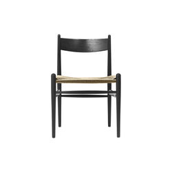 CH36 Dining Chair, black lacquered oak/natural, Carl Hansen & Søn