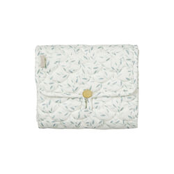 Quilted Changing Mat, green leaves, Cam Cam Copenhagen