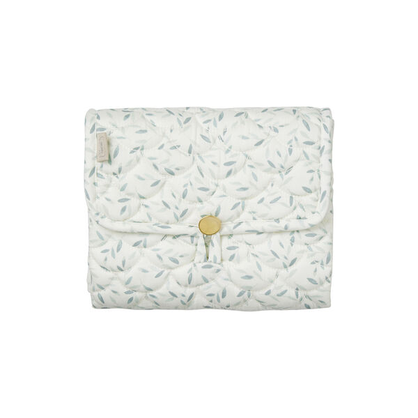 Quilted Changing Mat, green leaves, Cam Cam Copenhagen