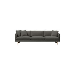 5523 Calmo 80 3-seater Sofa, dark grey/smoked oak, Fredericia Furniture