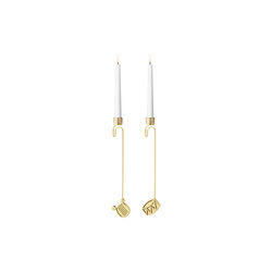 2026 Christmas Candleholder Drum/Harp, gold, Georg Jensen