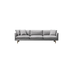 5523 Calmo 80 3-seater Sofa, grey/smoked oak, Fredericia Furniture