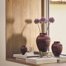 Knabstrup vase ripple, berry, Knabstrup Keramik