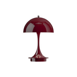 Panthella 160 Portable Table Lamp, opaque burgundy, Louis Poulsen