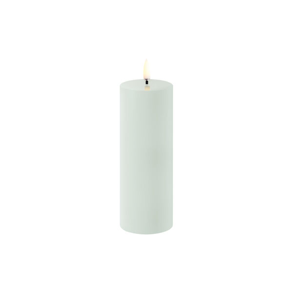 LED Pillar Candle 15 cm, dusty green, Uyuni Lighting