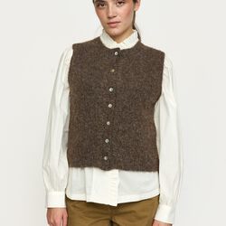 SRCamilla Vest Knit, demitasse melange, Soft Rebels