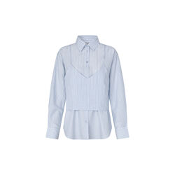 Aulora-M Blouse, light blue white stripe, mbyM