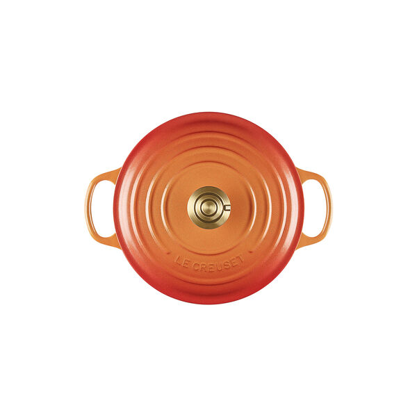 Round cast iron Anniversary round casserole &Oslash; 24 cm, flamme dor&eacute;e, Le Creuset