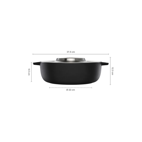 Norden Grill cast iron pot with lid Ø 30 cm Norden Grill cast iron pot with lid Ø 30 cm, Fiskars