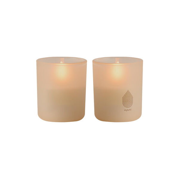 Glass Candle 2-pack, beige Glass Candle 2-pack, beige, Uyuni Lighting