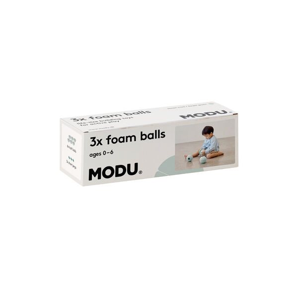 3 x Foam Balls, ocean mint/forest green, MODU