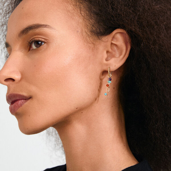 THALEN earrings, gold plated/multi, Pilgrim