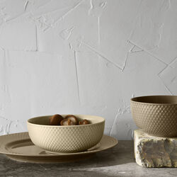 Rhombe Earth Bowl, marble, Lyngby Porcel&aelig;n