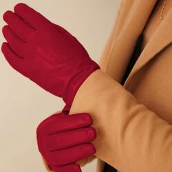 Carla Leather Gloves, crimson, Kessler