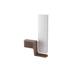 BPS127 Hallway Mirror & Wall Unit, oiled walnut, Bernh. Pedersen & Søn