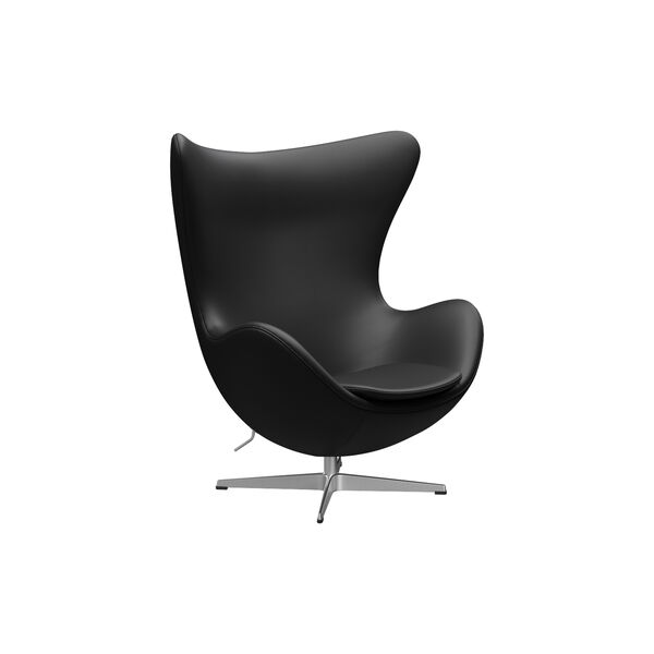 Egg™ 3316 Lounge Chair, Aura black/satin brushed aluminium Egg™ 3316 Lounge Chair, Aura black/satin brushed aluminium, Fritz Hansen
