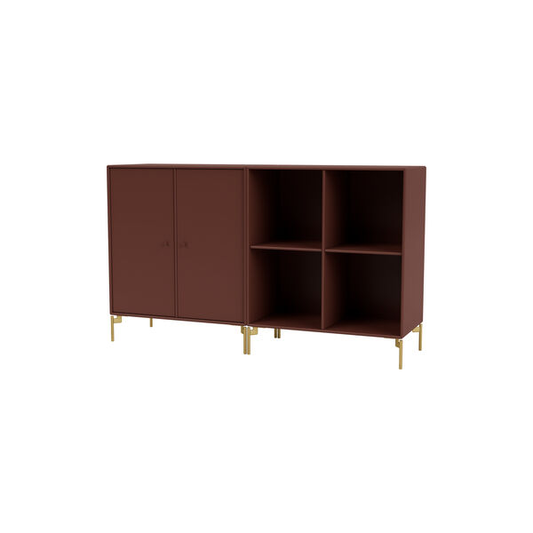 PAIR Classic Sideboard with Brass Legs, 155 masala, Montana Furniture
