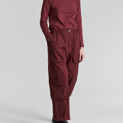 Fukkura poplin Cargo Trousers, maroon, BITTE KAI RAND