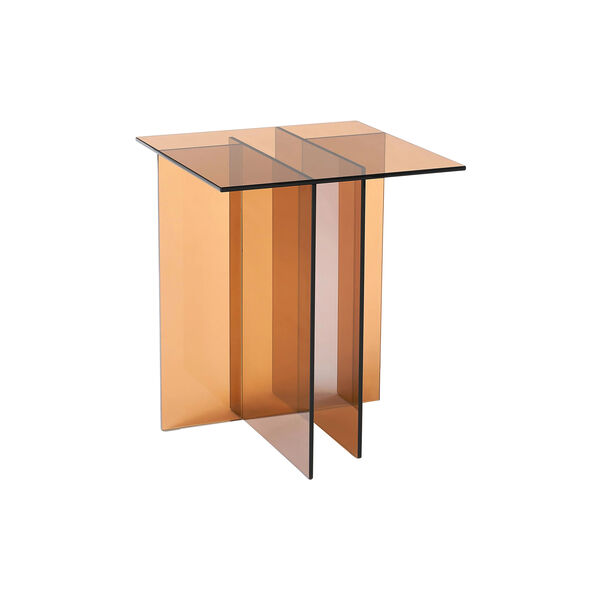 Anouk Glass Side Table, brown transparent Anouk Glass Side Table, brown transparent, Westwing Collection