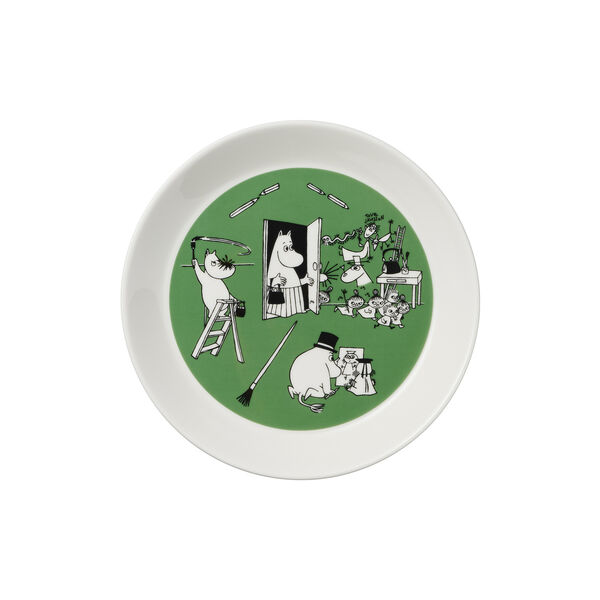 Moomin Collector's Edition Plate 2021: Christmas & Drawing 2 pcs, Moomin Arabia